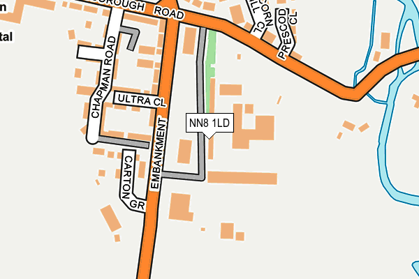 NN8 1LD map - OS OpenMap – Local (Ordnance Survey)