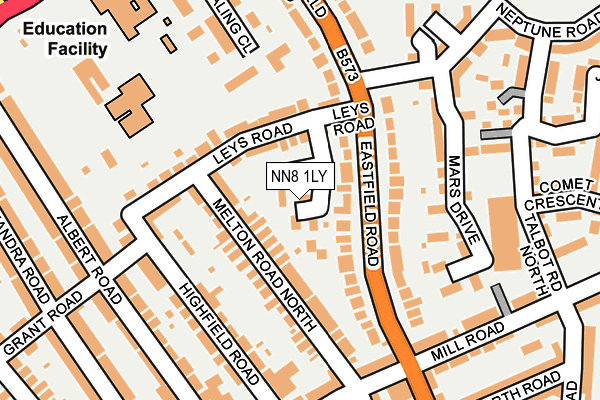 NN8 1LY map - OS OpenMap – Local (Ordnance Survey)
