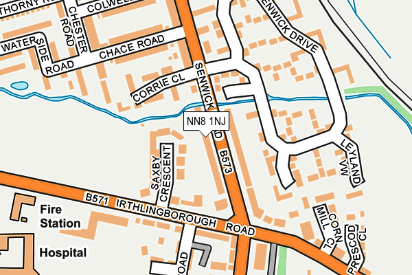 NN8 1NJ map - OS OpenMap – Local (Ordnance Survey)