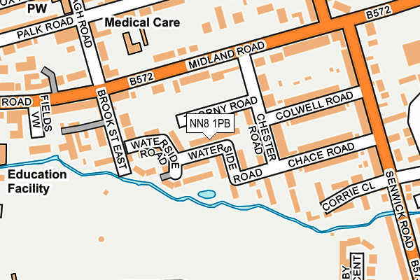NN8 1PB map - OS OpenMap – Local (Ordnance Survey)
