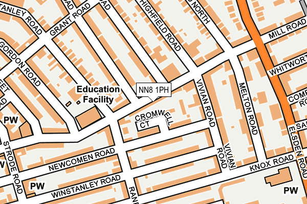 NN8 1PH map - OS OpenMap – Local (Ordnance Survey)