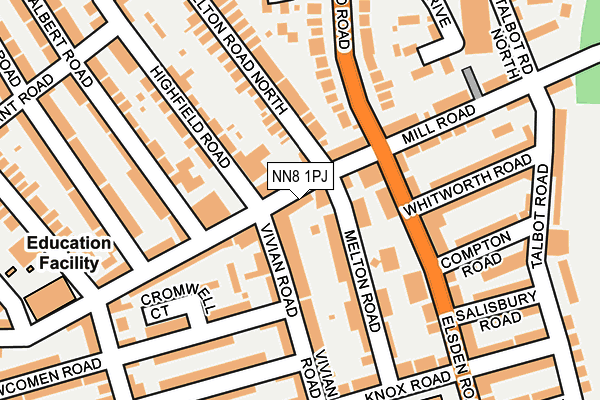 NN8 1PJ map - OS OpenMap – Local (Ordnance Survey)