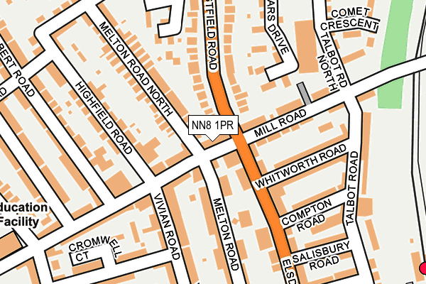 NN8 1PR map - OS OpenMap – Local (Ordnance Survey)