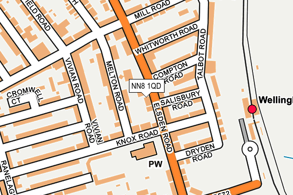 NN8 1QD map - OS OpenMap – Local (Ordnance Survey)