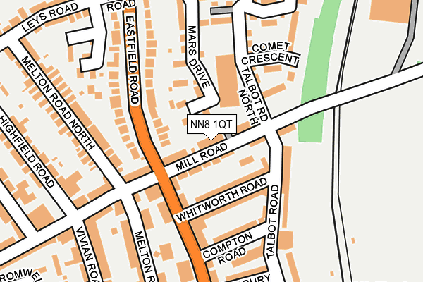 NN8 1QT map - OS OpenMap – Local (Ordnance Survey)