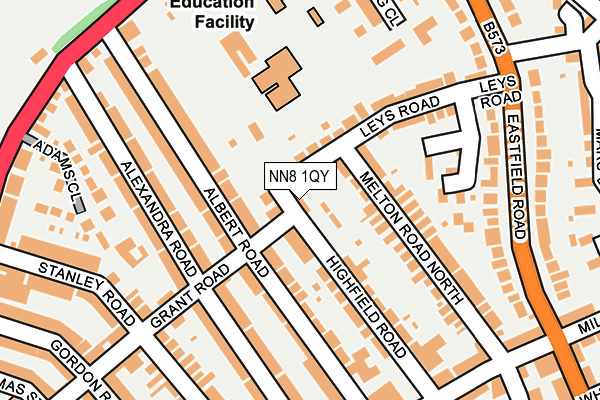 NN8 1QY map - OS OpenMap – Local (Ordnance Survey)