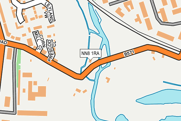 NN8 1RA map - OS OpenMap – Local (Ordnance Survey)