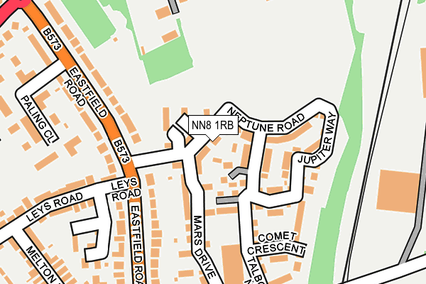 NN8 1RB map - OS OpenMap – Local (Ordnance Survey)