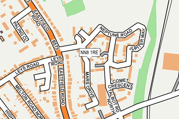 NN8 1RE map - OS OpenMap – Local (Ordnance Survey)