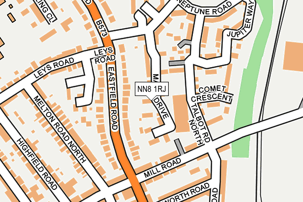 NN8 1RJ map - OS OpenMap – Local (Ordnance Survey)