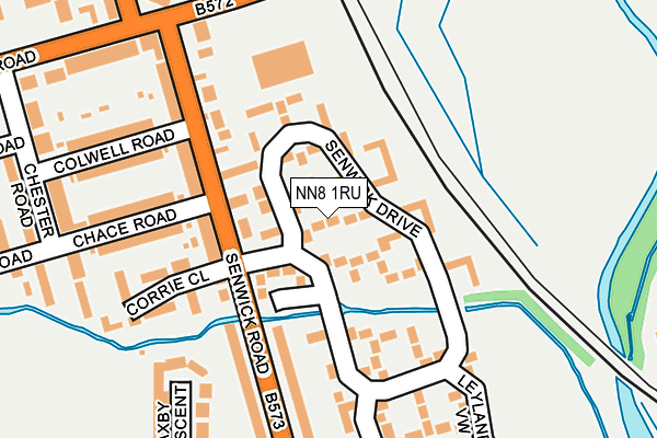 NN8 1RU map - OS OpenMap – Local (Ordnance Survey)