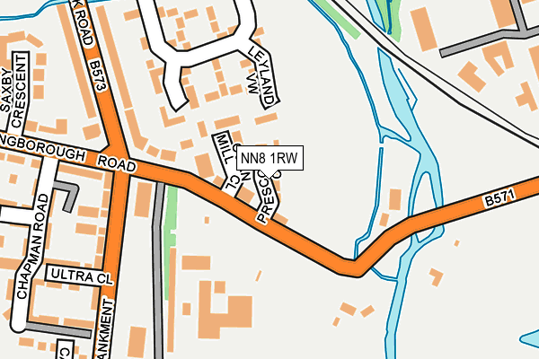 NN8 1RW map - OS OpenMap – Local (Ordnance Survey)