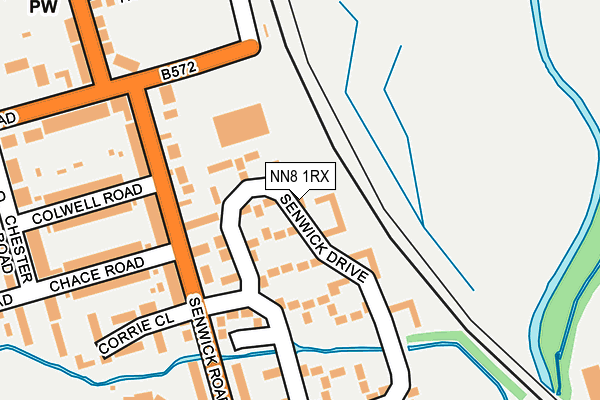 NN8 1RX map - OS OpenMap – Local (Ordnance Survey)