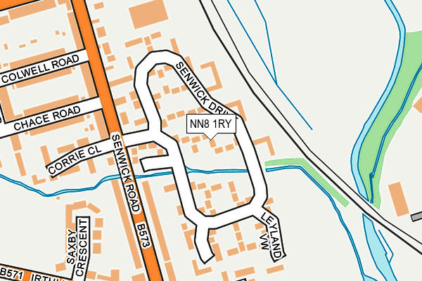 NN8 1RY map - OS OpenMap – Local (Ordnance Survey)