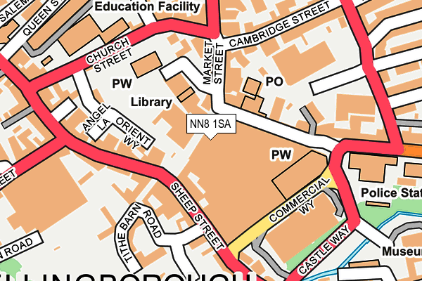 NN8 1SA map - OS OpenMap – Local (Ordnance Survey)