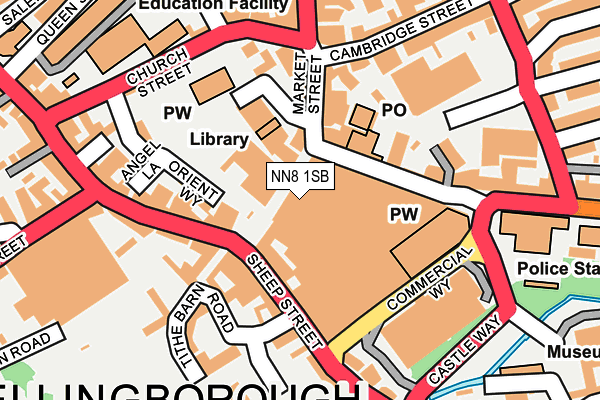 NN8 1SB map - OS OpenMap – Local (Ordnance Survey)