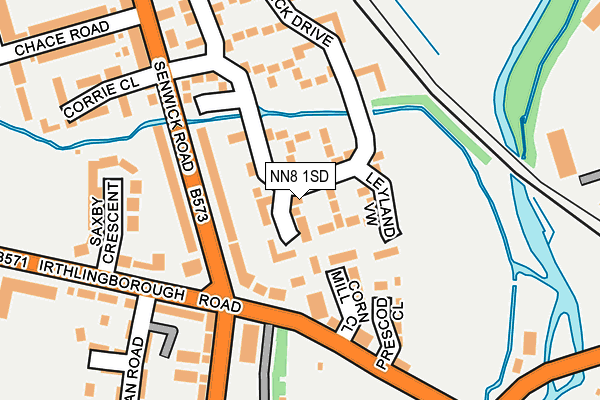 NN8 1SD map - OS OpenMap – Local (Ordnance Survey)
