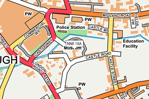 NN8 1XA map - OS OpenMap – Local (Ordnance Survey)