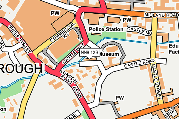 NN8 1XB map - OS OpenMap – Local (Ordnance Survey)