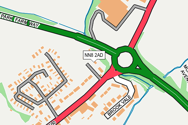 NN8 2AD map - OS OpenMap – Local (Ordnance Survey)