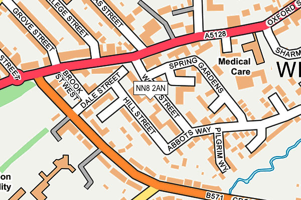 NN8 2AN map - OS OpenMap – Local (Ordnance Survey)