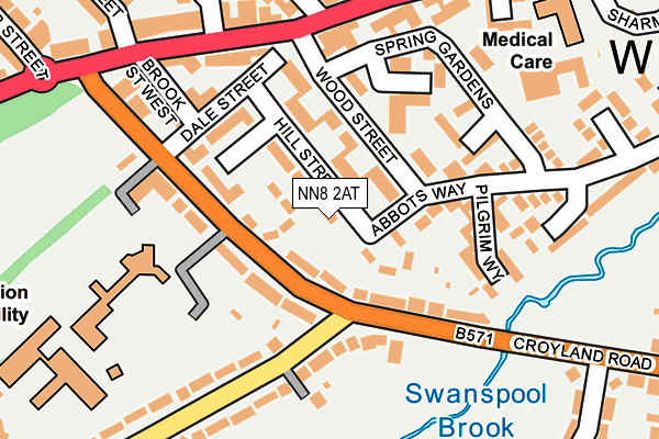 NN8 2AT map - OS OpenMap – Local (Ordnance Survey)