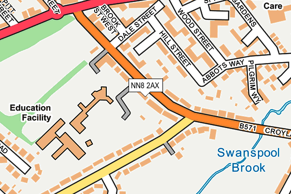 NN8 2AX map - OS OpenMap – Local (Ordnance Survey)