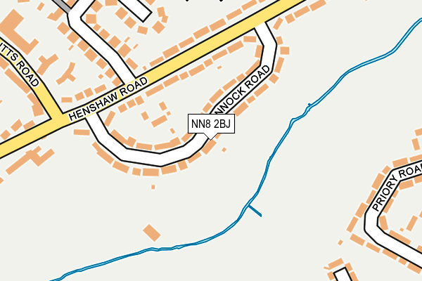 NN8 2BJ map - OS OpenMap – Local (Ordnance Survey)