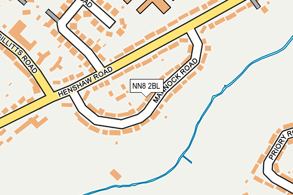 NN8 2BL map - OS OpenMap – Local (Ordnance Survey)