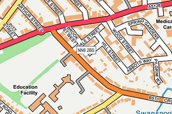 NN8 2BS map - OS OpenMap – Local (Ordnance Survey)