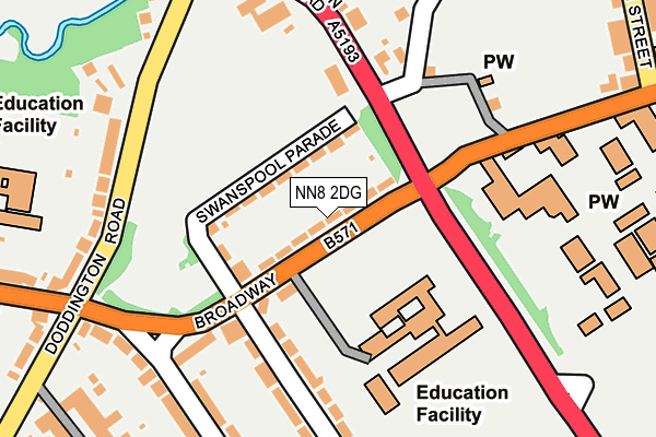 NN8 2DG map - OS OpenMap – Local (Ordnance Survey)