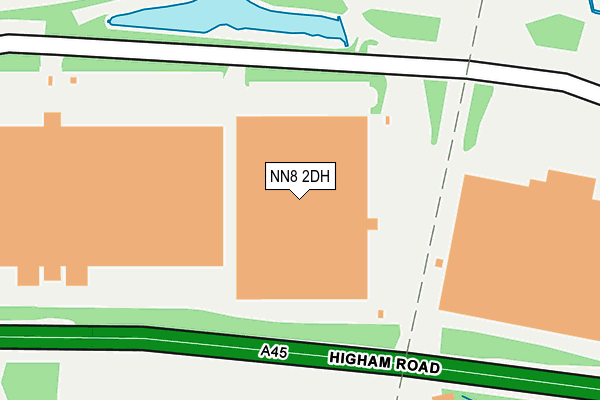 NN8 2DH map - OS OpenMap – Local (Ordnance Survey)