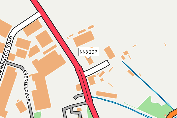 NN8 2DP map - OS OpenMap – Local (Ordnance Survey)