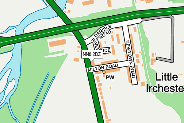 NN8 2DZ map - OS OpenMap – Local (Ordnance Survey)