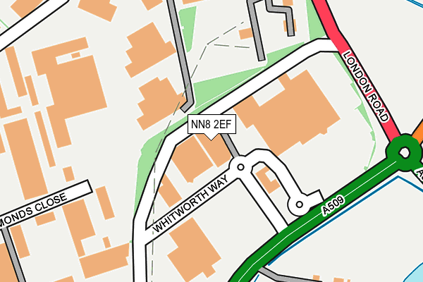 NN8 2EF map - OS OpenMap – Local (Ordnance Survey)