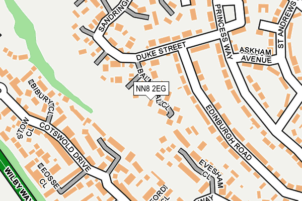 NN8 2EG map - OS OpenMap – Local (Ordnance Survey)