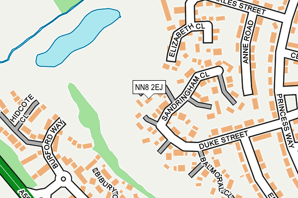 NN8 2EJ map - OS OpenMap – Local (Ordnance Survey)