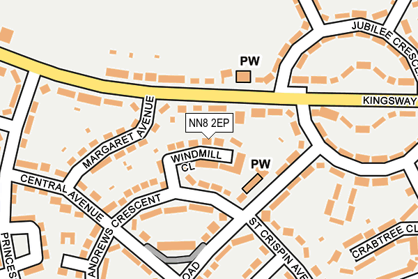 NN8 2EP map - OS OpenMap – Local (Ordnance Survey)