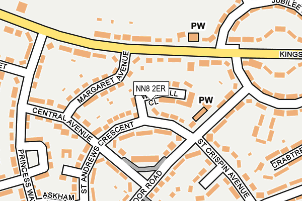 NN8 2ER map - OS OpenMap – Local (Ordnance Survey)