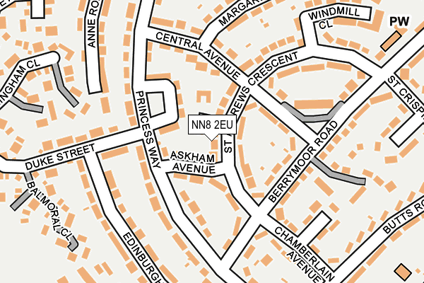 NN8 2EU map - OS OpenMap – Local (Ordnance Survey)