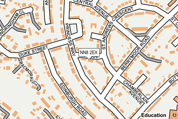 NN8 2EX map - OS OpenMap – Local (Ordnance Survey)