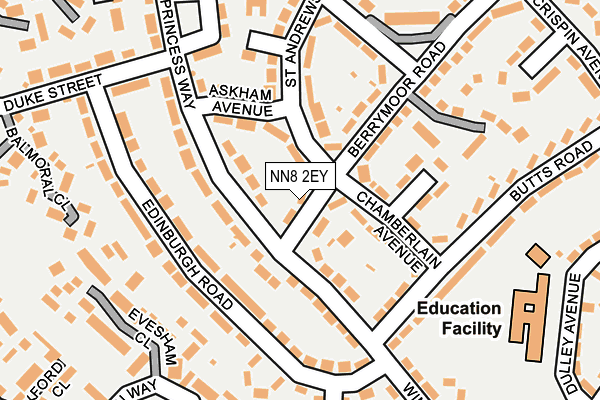 NN8 2EY map - OS OpenMap – Local (Ordnance Survey)