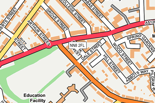 NN8 2FL map - OS OpenMap – Local (Ordnance Survey)