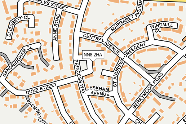 NN8 2HA map - OS OpenMap – Local (Ordnance Survey)