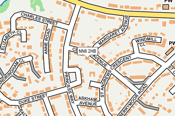 NN8 2HB map - OS OpenMap – Local (Ordnance Survey)