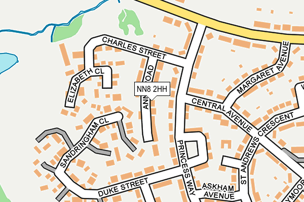 NN8 2HH map - OS OpenMap – Local (Ordnance Survey)