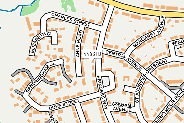 NN8 2HJ map - OS OpenMap – Local (Ordnance Survey)