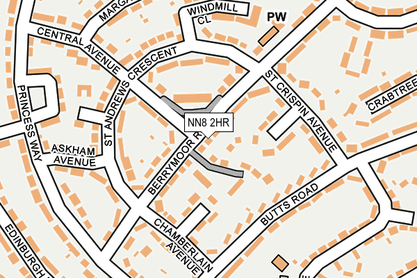NN8 2HR map - OS OpenMap – Local (Ordnance Survey)