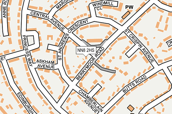 NN8 2HS map - OS OpenMap – Local (Ordnance Survey)