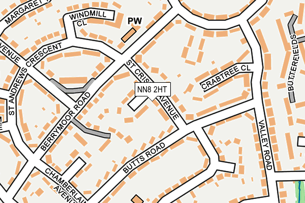NN8 2HT map - OS OpenMap – Local (Ordnance Survey)